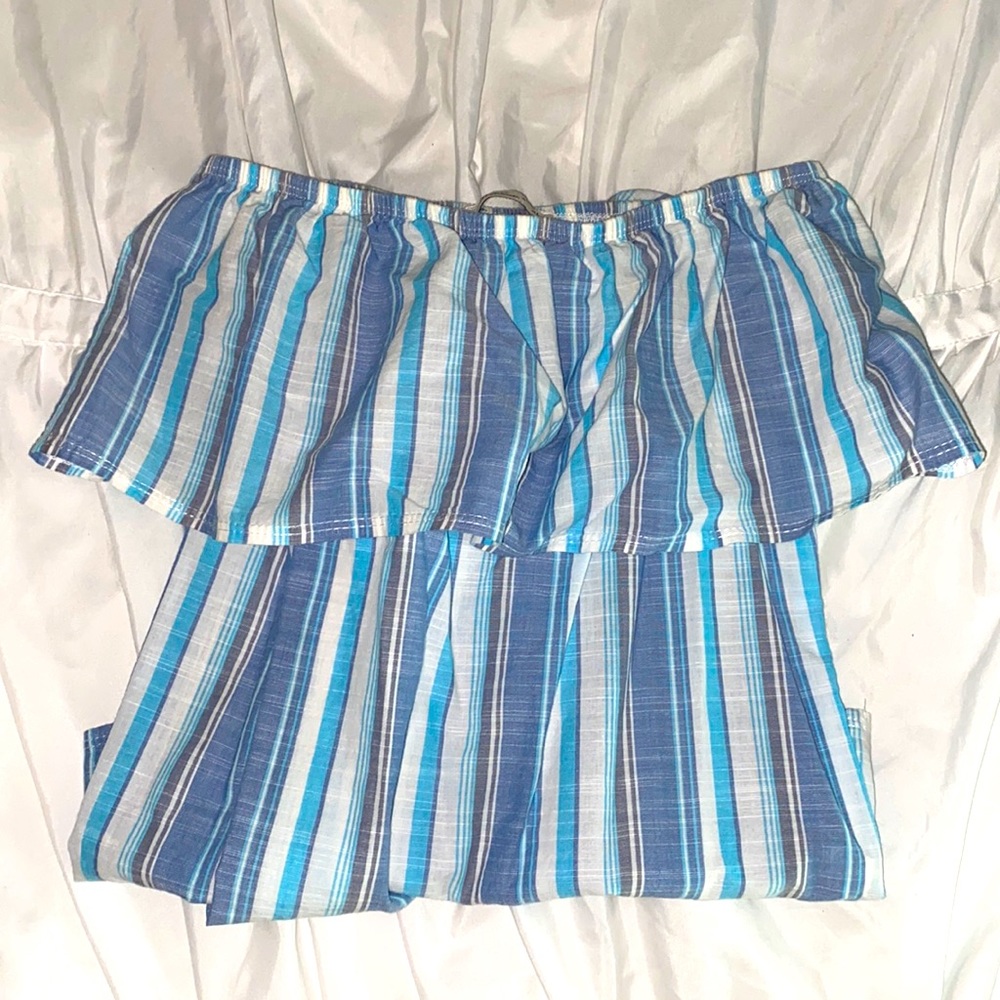 Tween Off the Shoulder Striped Top XL